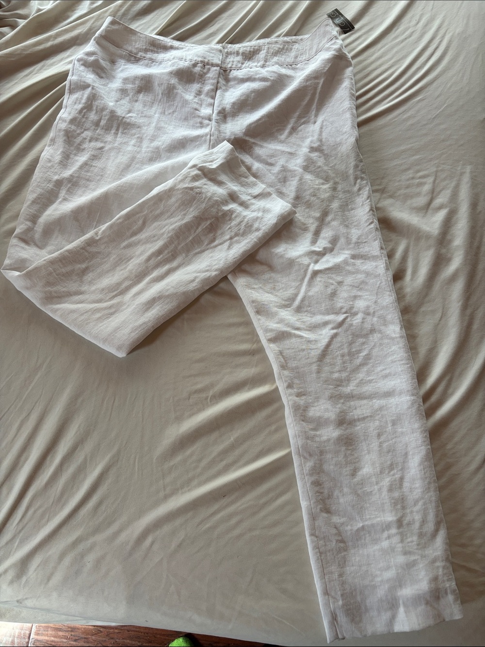 Women’s White Linen Pants - Lightweight Summer Trousers